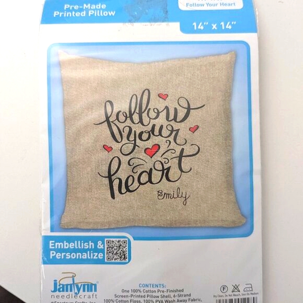 Follow Your Heart Pillow Embellishment Kit